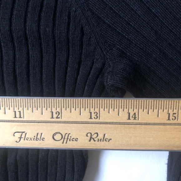 2 Black Ribbed Turtleneck Sweaters by INC - Picture 4 of 5